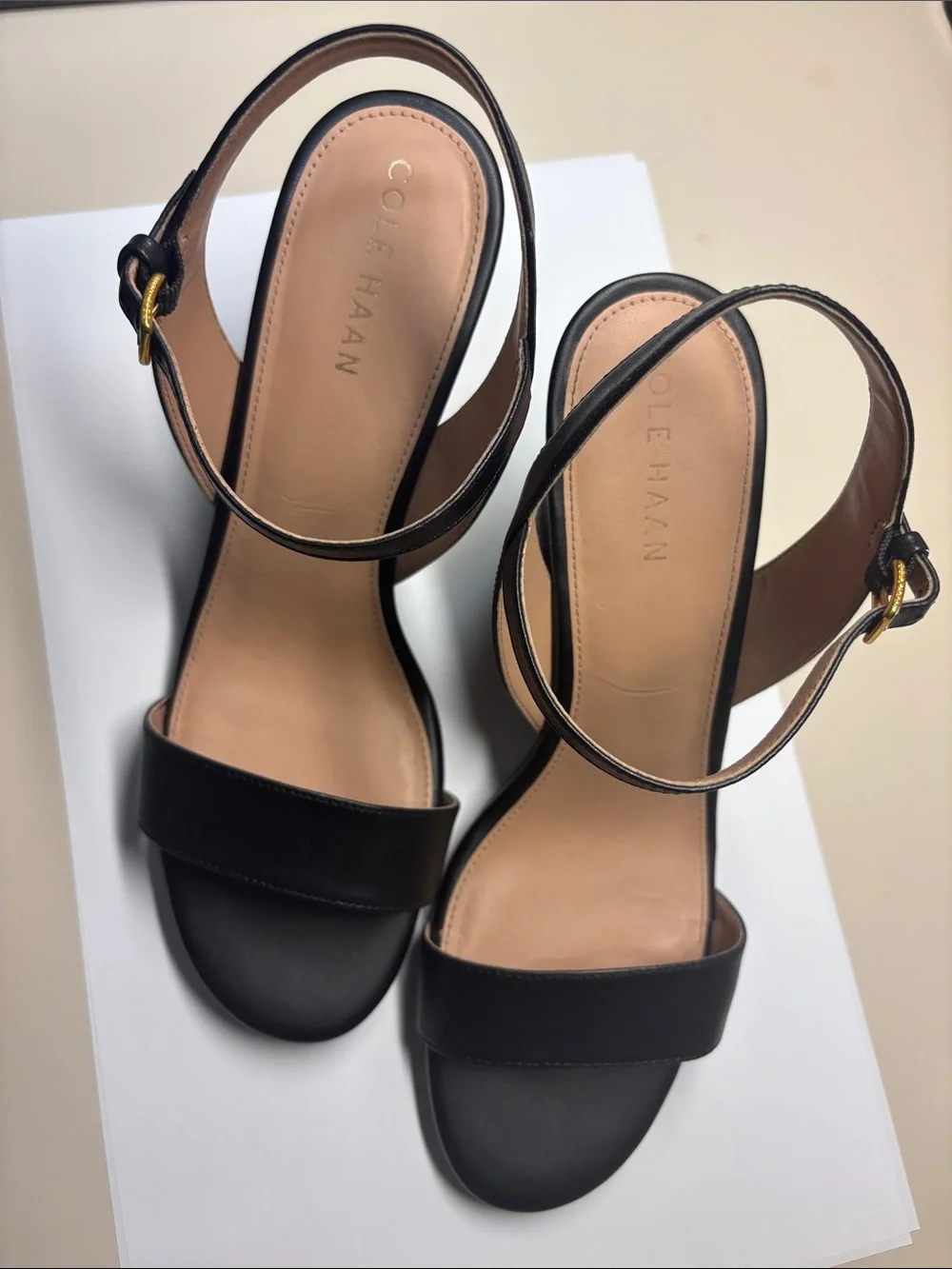 Cole Haan Josie wedge leather sandal